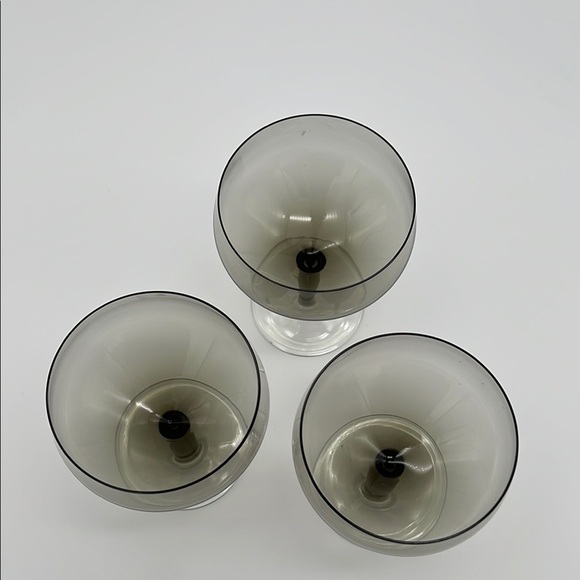 Royal Moselle Nova Smoke Champagne or Tall Sherbet Glasses (set of 3) - Picture 4 of 10